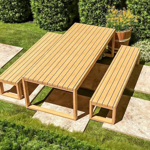 DIY Plans Picnic Table Bench Plans Patio Furniture Build Etsy