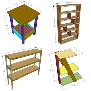 DIY indoor wood furniture plans featuring PDF woodworking plans for Coffee Table, Cat-Dog Bed with Bedside Table, Twin Bunk Loft Bed, Floating Nightstand, End Table, Bookshelf, Planting Shelf Stand, Side Table, Flower Pot Stand, Shower Bench, and Garage Shelf Plans. Perfect DIY furniture plans, weekend project, space-saving furniture, modern home décor, custom build, woodworking PDF, easy build, home improvement guide, interior design solutions.