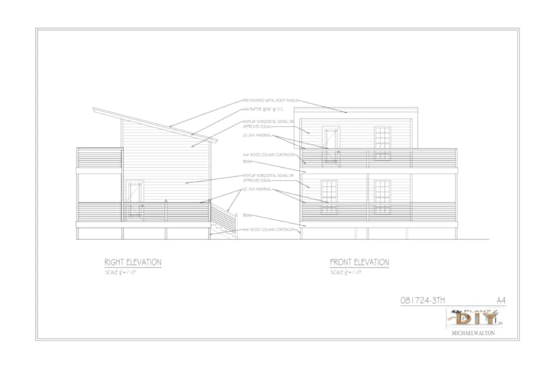 Modern tiny house plans with loft and spacious covered porches, perfect for small living enthusiasts. This 16x20 tiny home floor plan includes a functional 2-bedroom, 1-Bath, 1-Kitchen, open living space, and outdoor deck areas for relaxing. Ideal for anyone searching for small cabin designs, affordable housing solutions, or minimalist living ideas. Downloadable PDF building plans for easy construction.