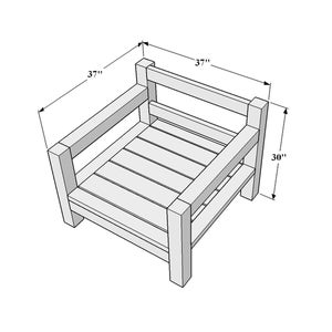 DIY Outdoor Sofa Build Plans, Patio Chair Plans, Patio Furniture Plans, Easy to Build, PDF File Instant Download image 5