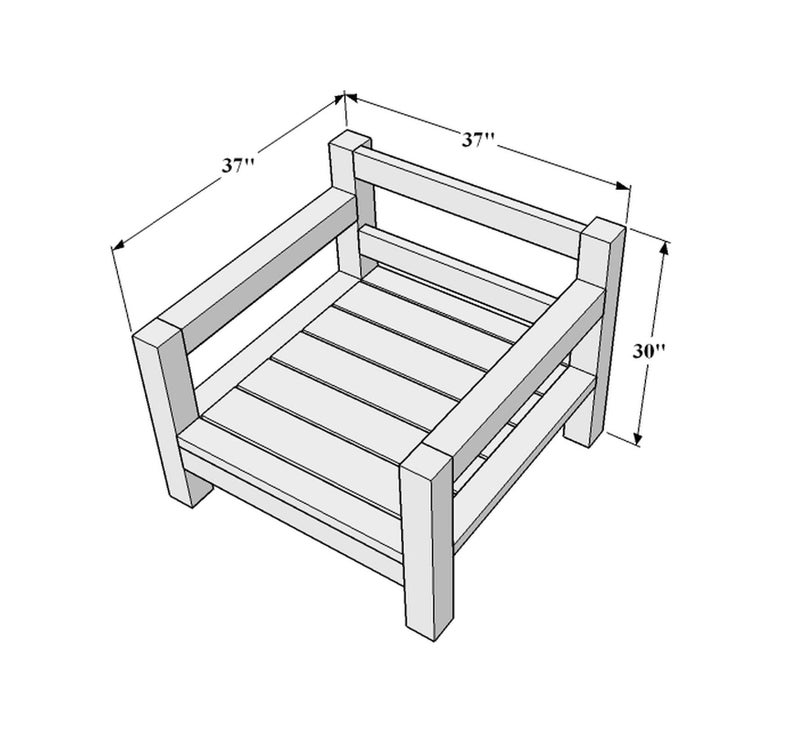 DIY Outdoor Sofa Build Plans, Patio Chair Plans, Patio Furniture Plans, Easy to Build, PDF File Instant Download image 5