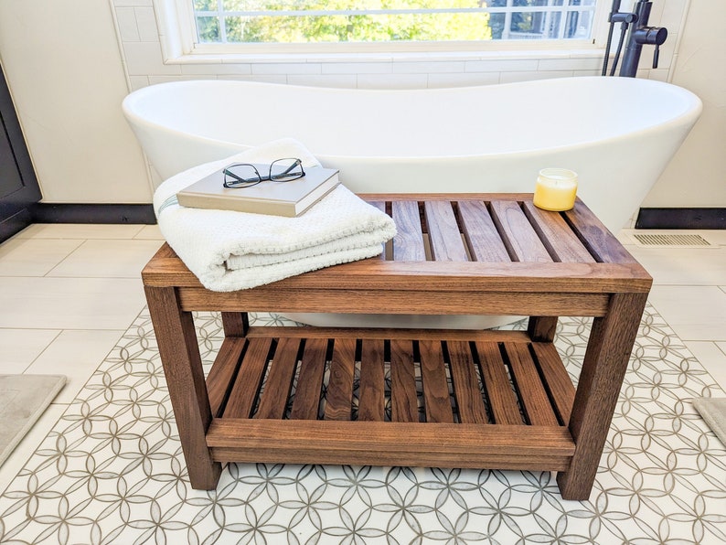 DIY Shower Bench woodworking build plans PDF featuring durable and water-resistant wood design. Step-by-step instructions for crafting a stylish, functional shower bench ideal for bathroom, spa, or indoor wet areas. Perfect for beginners and experienced woodworkers. Instant download guide includes materials list, technical drawings, and finishing tips for a custom wooden shower seat project.
General Size: W 23.5 inch , D 13 inch, H 17.75 inch