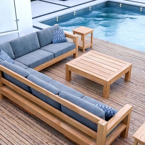 DIY Patio Furniture Sofa Set Plans, Patio Bench Set Plans, Sectional Sofa Plans, Garden Bench Plans, Easy Build, PDF File Instant Download image 3