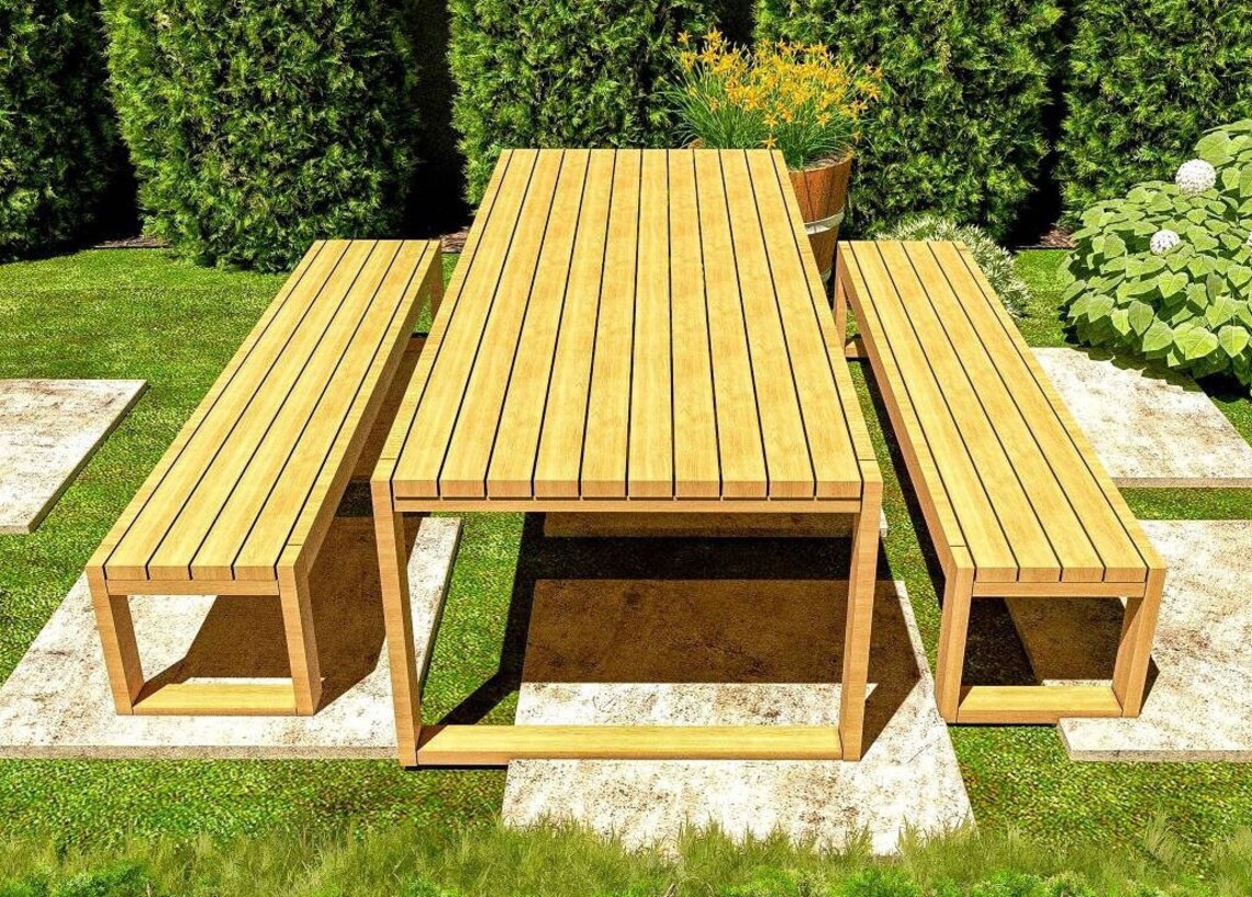 DIY Picnic Table Build Plans Outdoor Patio Table Plans Etsy UK