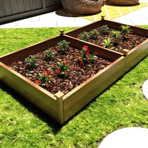 DIY Raised Garden Bed Plans, Planter Bed Build Plans, Herb Flower Bed Plans, Step by Step Instructions, Pdf INSTANT DOWNLOAD