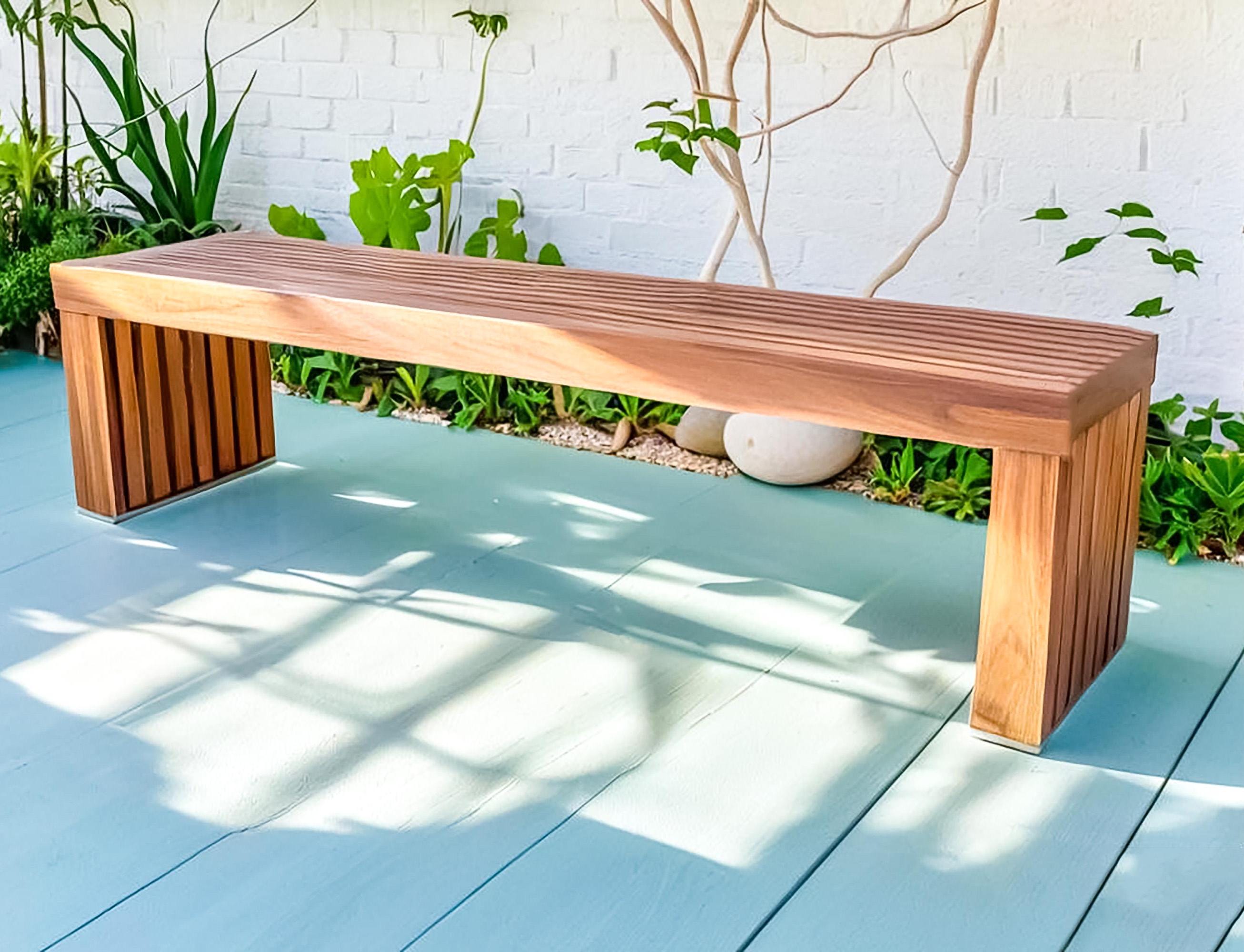 DIY Modern Outdoor Bench Build Plans: Easy Woodworking Build Project ...