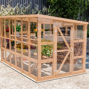 Greenhouse Plans DIY Lean-To 7x12 Greenhouse Building Guide, Polycarbonate Sheet Wood Framed Simple Greenhouse Design, PDF Digital Download