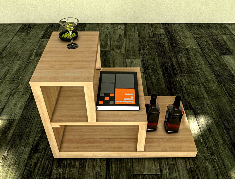 DIY 3 Tier Side Table Build Plans Sofa Table Plans Couch Etsy