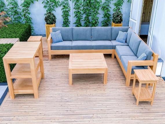 DIY Patio Furniture Set Plans: Sectional Sofa, Bench, Tables (PDF File)