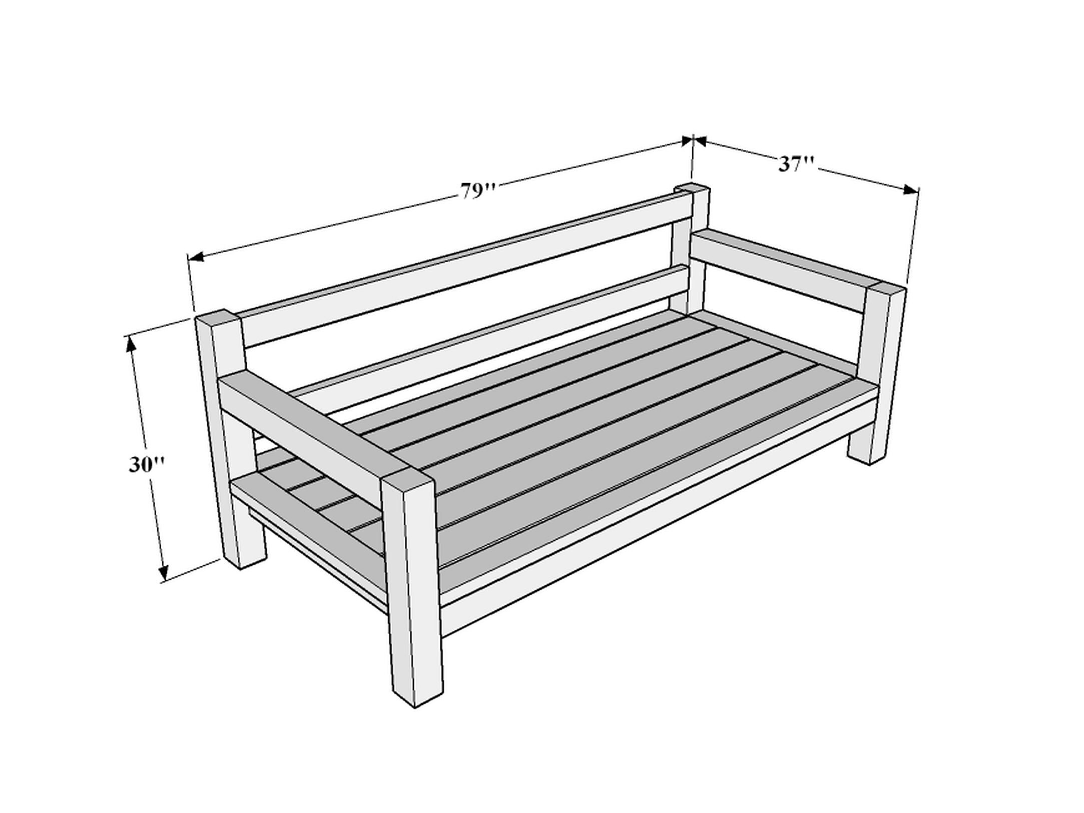 DIY Patio Sofa Plans Outdoor Sofa Plans Patio Bench Plans Etsy UK