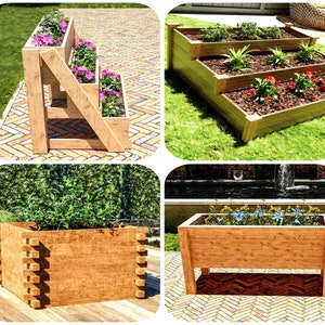DIY Planter Box BUNDLE Plans, Garden Planter Plans, Vegetable Planter Plans, Raised Planter Bed Plans, Easy Build, PDF File Instant Download