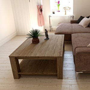 DIY Farmhouse Coffee Table Build Plans for beginners and advanced woodworkers. Detailed woodworking plans with step-by-step instructions to build a rustic farmhouse-style coffee table using common tools and lumber. Perfect woodworking project for living room furniture, home decor, and DIY home improvement enthusiasts. Includes measurements, cut list, and joinery details for a sturdy wooden table. Ideal for DIY woodworking projects and farmhouse furniture makers.
