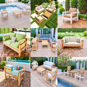 Outdoor Patio Sofa Plans DIY – 9 Woodworking Projects for Garden-Deck-Exterior Seating - Easy Build Guide for Beginners - PDF Download