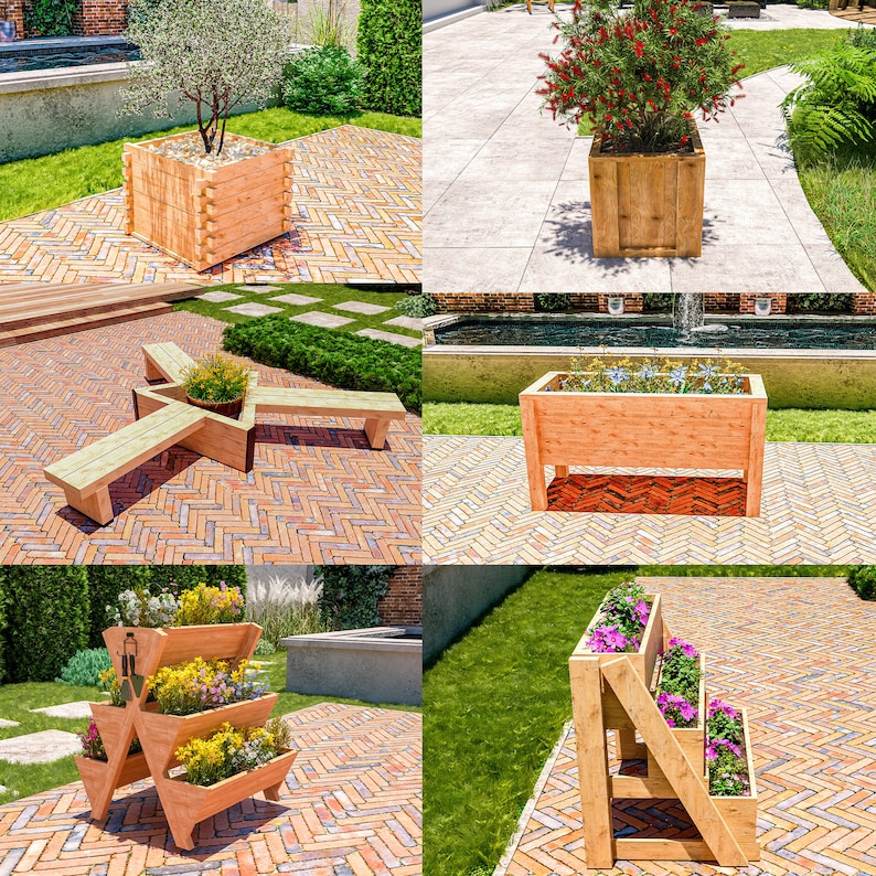 Discover a complete 40-plan DIY woodworking set for interior and exterior furniture. Includes printable construction blueprints for outdoor dining tables, picnic benches, Adirondack chairs, planter boxes, sectional sofa and sofa sets, garage storage shelves, and custom wood shelving. Perfect DIY woodworker resource offering step-by-step instructions, materials list, and cut diagrams. Great for backyard projects, home upgrades, furniture building, woodworking plans bundle. Instant PDF download.