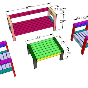 DIY Outdoor Sofa Set Plans: 2x4 Patio Furniture (PDF Download) - Etsy