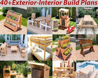 DIY Woodworking Furniture Plans, Wood Build Plans for Beginner, Step by Step Instructions, PDF Instant Download