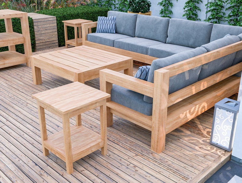DIY Patio Furniture Sofa Set Plans, Patio Bench Set Plans, Sectional Sofa Plans, Garden Bench Plans, Easy Build, PDF File Instant Download image 5