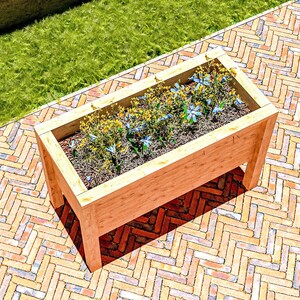 DIY Raised Garden Planter Box Plans, Outdoor Planter Box Plans, Entryway Planter Box Plans, Easy Build, PDF Instant Download image 3