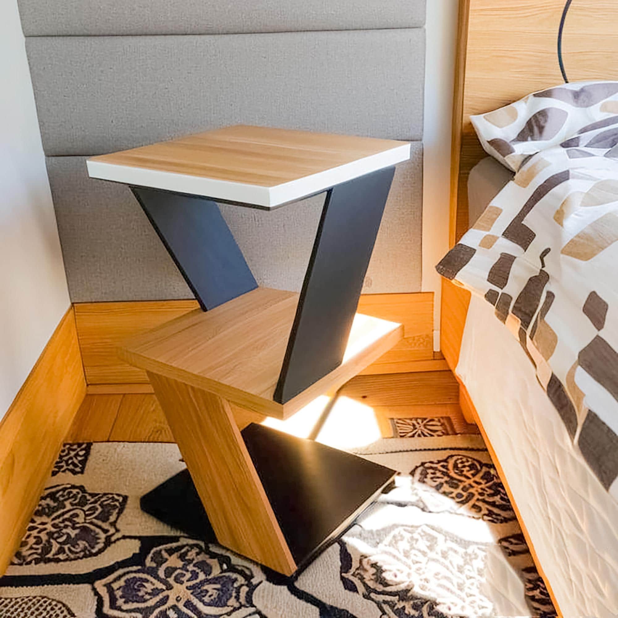 DIY Modern Side Table Plans: Woodworking Furniture Project - Minimalist ...