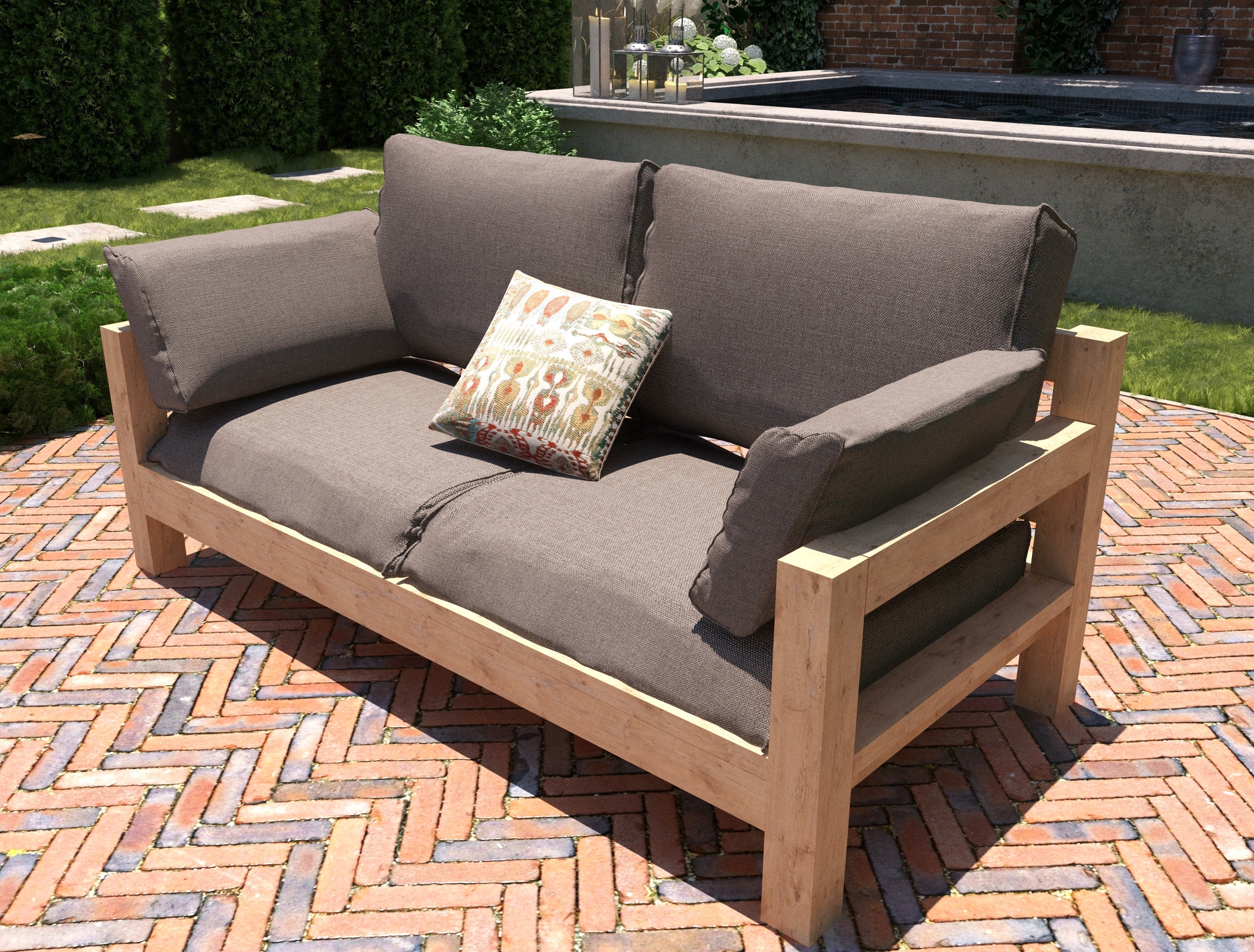 DIY Patio Sofa Plans Outdoor Sofa Plans Patio Bench Plans Etsy