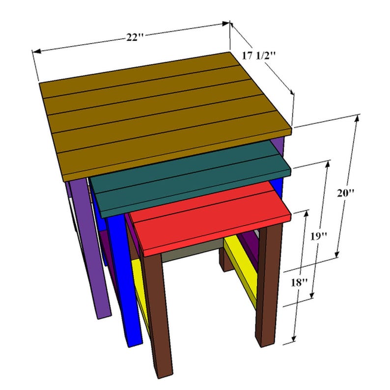 Dimensions:
Large       : W 20'' x D 17.5'' x H 22''
Medium  : W 17.5'' x D 15'' x H 19''
Small       : W 14'' x D 13'' x H 18''