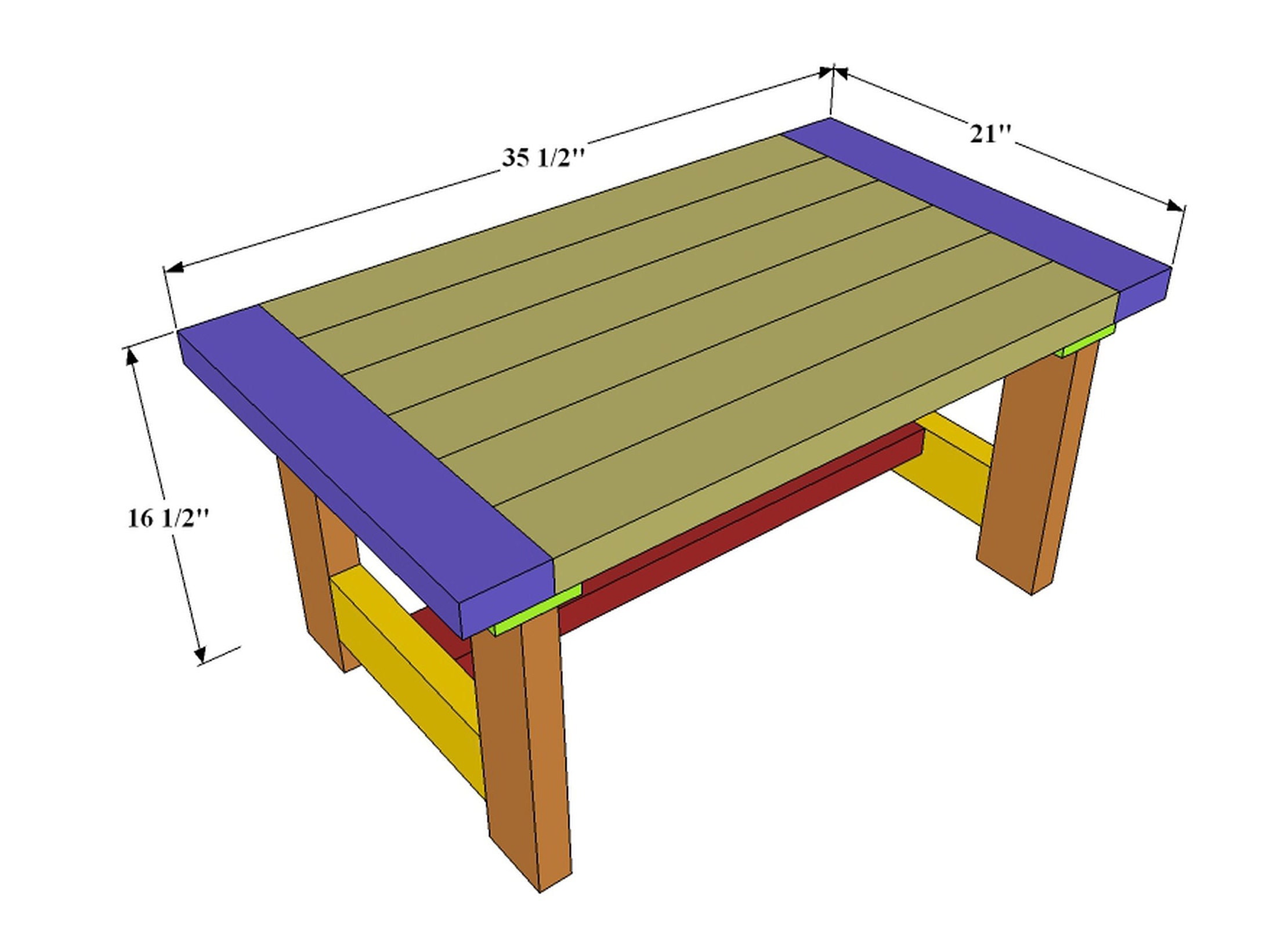 DIY Farmhouse Coffee Table Build Plans Wooden Coffee Table Etsy Canada