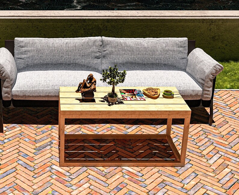 DIY Modern Coffee Table PLANS Outdoor Coffee Table Plans Etsy