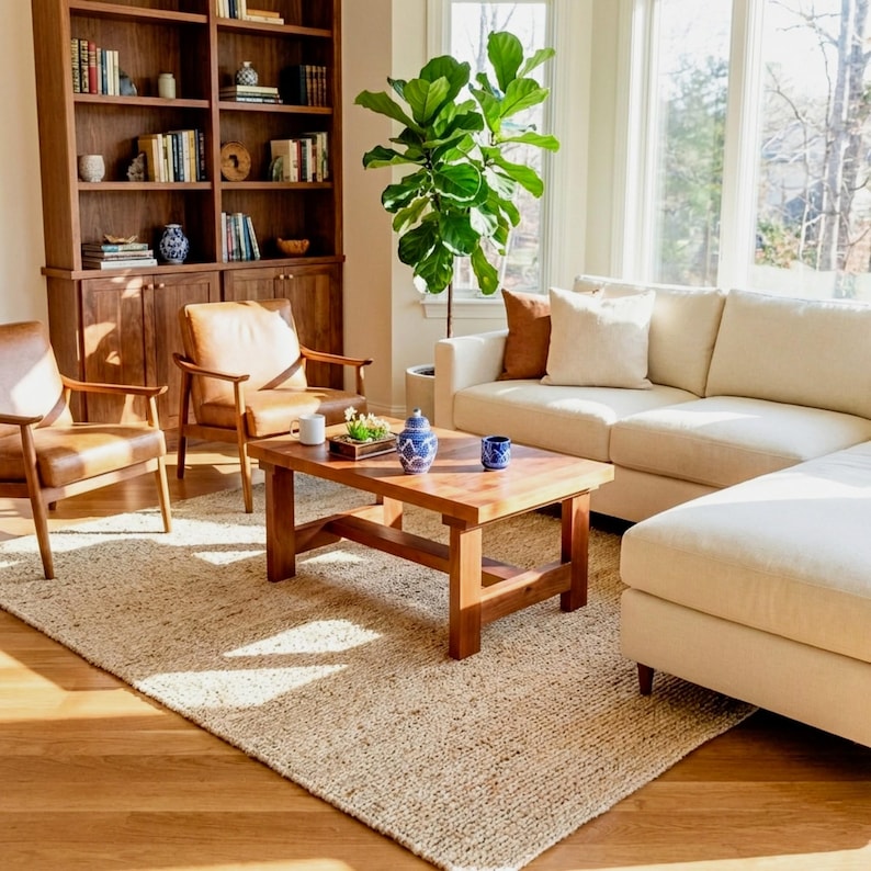 Here is a coffee table built entirely from 2x4 lumber. DIY Farmhouse Coffee Table build plans featuring a rustic wood design, perfect for living rooms, family spaces, or home decor updates. This step-by-step woodworking guide helps DIY enthusiasts and beginner woodworkers create a sturdy, stylish coffee table for any farmhouse or modern space. Showcase your craftsmanship with this handmade furniture project.
The overall dimensions this rustic coffee table:
H 16.5 inch, D 21 inch, W 35.5 inch