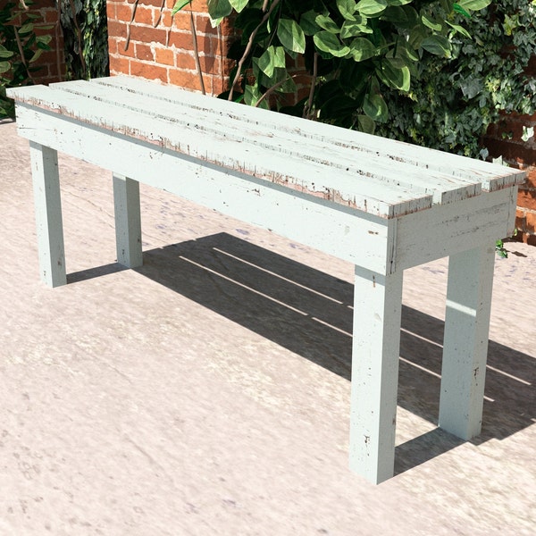 DIY Simple Garden Bench PLANS, Outdoor Patio Bench Plans, Entryway Bench Plans, Easy to Build, PDF File Instant Download