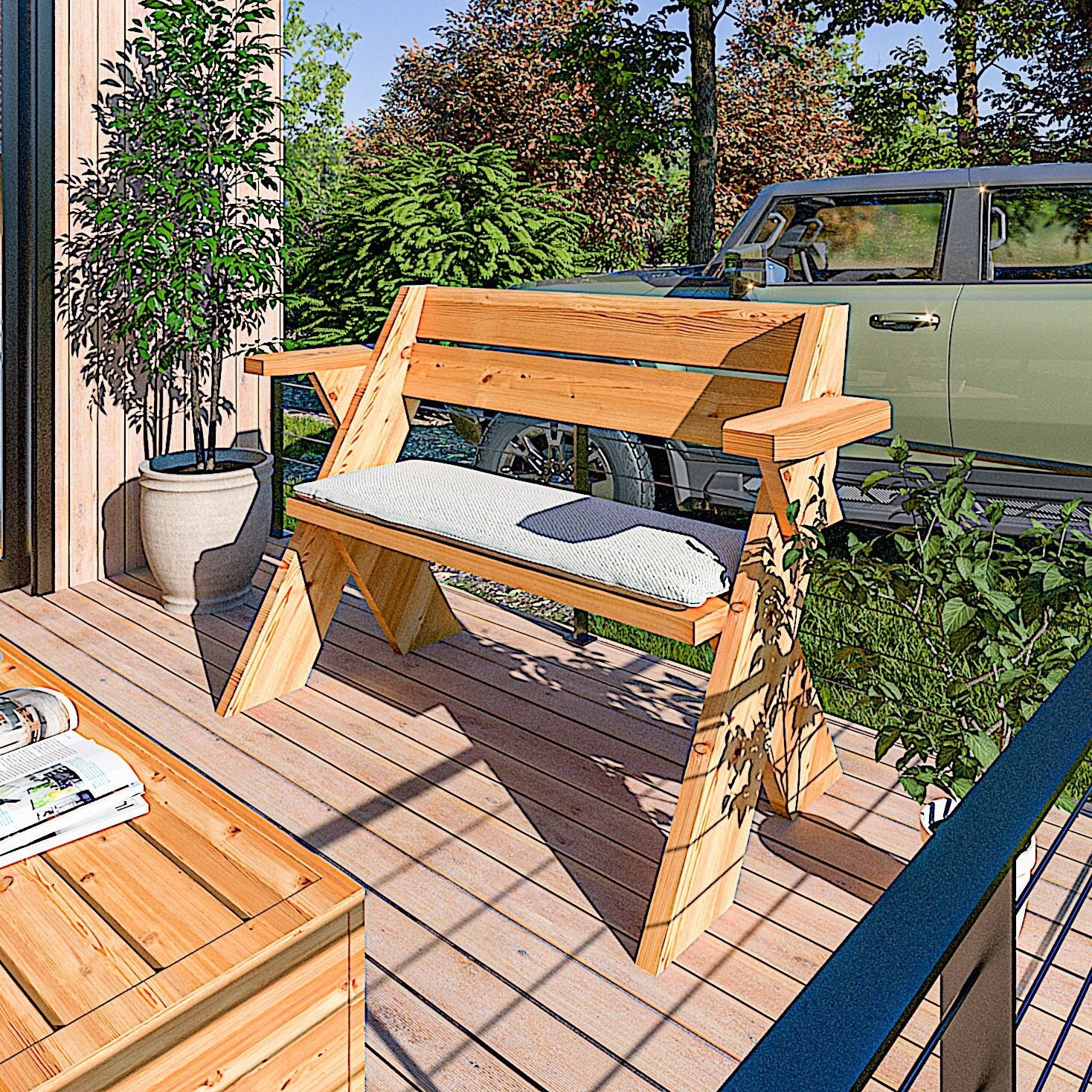 レオポルドベンチの設計図：DIY屋外用家具木工プロジェクト（PDF