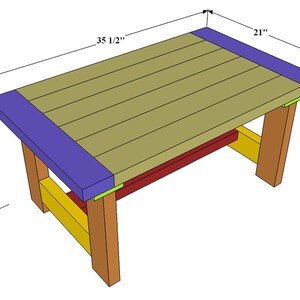 Here is a coffee table built entirely from 2x4 lumber. DIY Farmhouse Coffee Table build plans featuring a rustic wood design, perfect for living rooms, family spaces, or home decor updates. This step-by-step woodworking guide helps DIY enthusiasts and beginner woodworkers create a sturdy, stylish coffee table for any farmhouse or modern space. Showcase your craftsmanship with this handmade furniture project.
The overall dimensions this rustic coffee table:
H 16.5 inch, D 21 inch, W 35.5 inch