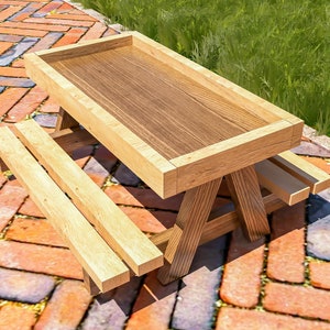 DIY Chicken Picnic Table Build Plans, Wood Chicnik Table Plans, Easy to Build. PDF File Instant Download