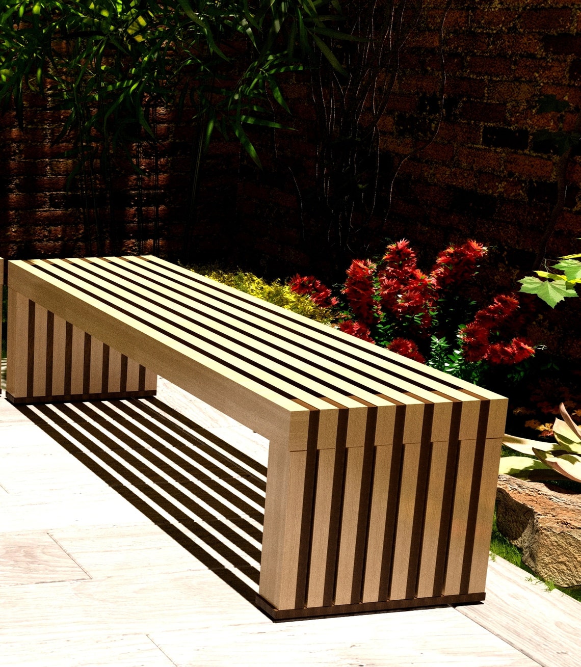 DIY Outdoor Seating Bench Plans Patio Furniture Plans PDF Etsy Australia