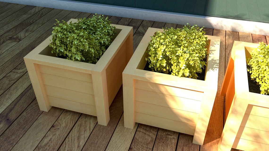DIY Raised Planter Box Build Plans Garden Planter Box Plans Etsy