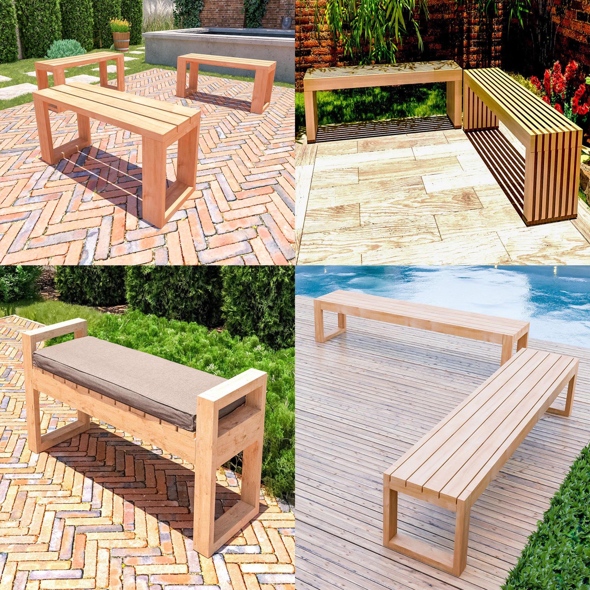 手作りの木のベンチ③ How to make a wooden bench - I made a stylish bench easily with