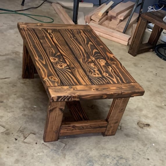 DIY Farmhouse Coffee Table Build Plans: 2x4 Wood Furniture (PDF File)
