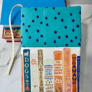 Adjustable Book Cover: Cotton Fabric Book Sleeve, Bookish Gift