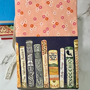 Adjustable Book Cover: Cotton Fabric Dust Jacket, Book Lover Gift