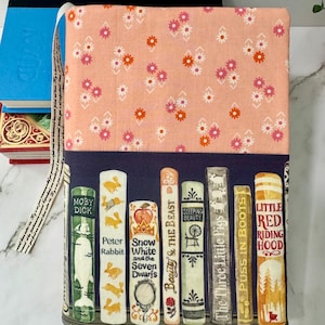 Adjustable Book Cover: Cotton Fabric Dust Jacket, Book Lover Gift