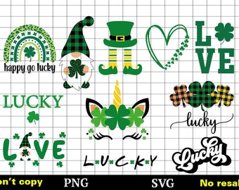 St Patricks Svg Bundle, Saint Patricks Day Svg, Lucky Svg, Shamrock SVG, Clover Leaf SVG, Trefoil Svg, Saint Patricks Day Svg