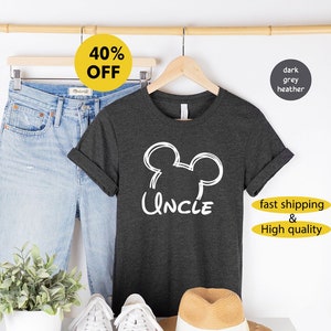 Uncle Mouse Shirt, Disney shirt for men, Disney men&#39;s shirt, Disney uncle shirt, Mickey shirt, Disney family shirt, Disneyland Shirt 40