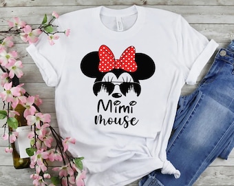 Mimi Mouse Shirt, Grandma mouse shirt, Disney family shirt, women's Disney shirt, Disney grandma shirt, Disneyworld shirt, Disney Shirt,