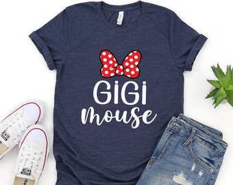 Gigi Mouse-tröja, mormors mus-tröja, Disney-familjetröja, dam Disney-tröja, Disney mormors-tröja, Disneyworld-tröja, Disney-tröja,