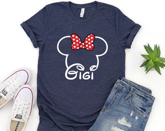 Gigi Mouse-tröja, mormors mus-tröja, Disney-familjetröja, dam Disney-tröja, Disney mormors-tröja, Disneyworld-tröja, Disney-tröja,
