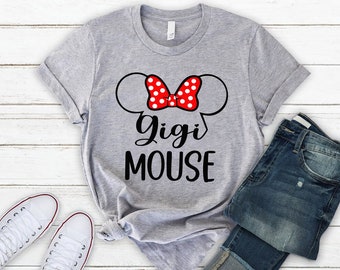 Gigi Mouse-tröja, mormors mus-tröja, Disney-familjetröja, dam Disney-tröja, Disney mormors-tröja, Disneyworld-tröja, Disney-tröja,
