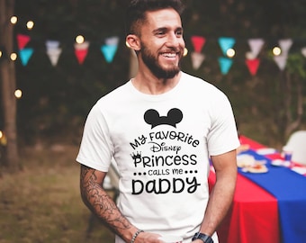My Favorite Disney Princess Calls Me Daddy Shirt, New Dad Gift, Dad and Daughter Matching Shirt, Disney Daddy Tee, Disney Shirt Gift