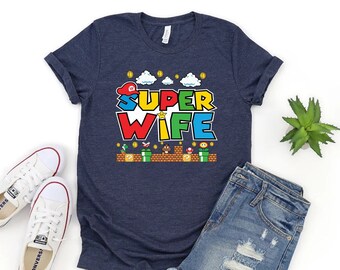 Super Wife Shirt, Super Mom Shirt, Super Tired Shirt, Gift For Mom, Funny Mom Shirt, Mothers Day Gift, Mom Shirt, Gift For Wife 40