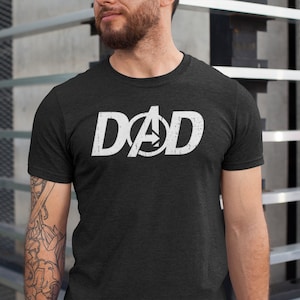 Daddy Hero Shirt, Gift For Dad, Fathers Day Shirt, Dad Avengers logo T-shirt,  Avenger T-shirt Avengers Tee, Captain America , Superhero Dad