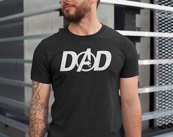 Daddy Hero Shirt, Gift For Dad, Fathers Day Shirt, Dad Avengers logo T-shirt,  Avenger T-shirt Avengers Tee, Captain America , Superhero Dad