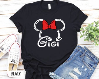 Gigi Mouse-tröja, mormors mus-tröja, Disney-familjetröja, dam Disney-tröja, Disney mormors-tröja, Disneyworld-tröja, Disney-tröja, 40